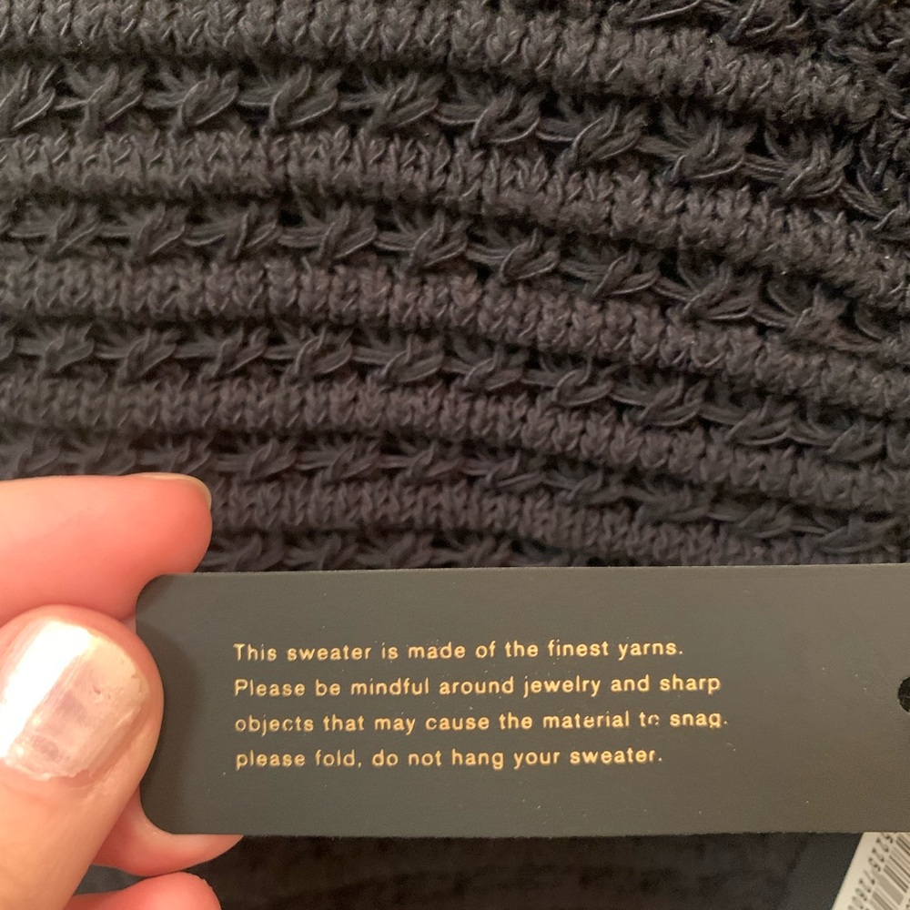 rag & bone New York Black Marlee Cotton Sweater Vest Size Medium NEW RARE - Picture 15 of 15